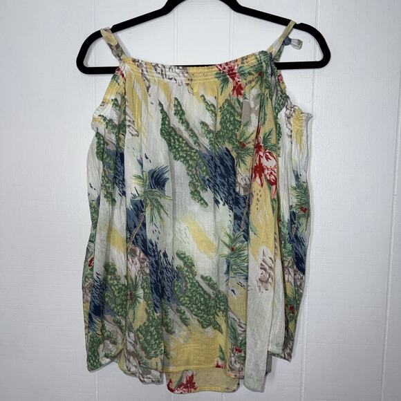Chaps Women’s Tropical Gauze Off Shoulder Top Size 1X - Picture 2 of 5
